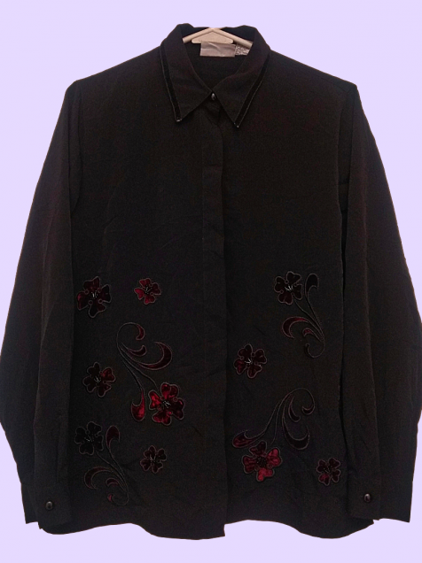 Camisa Con Flores Velvet Kingwizard LolaPay