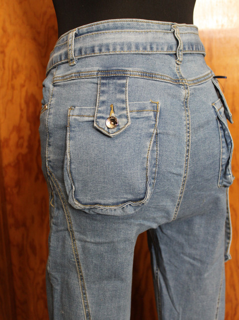 Bolsas traseras sales de jeans