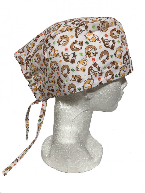 Gorro Medico Quirurgico Quirofano Estampado Gatitos Dormilones