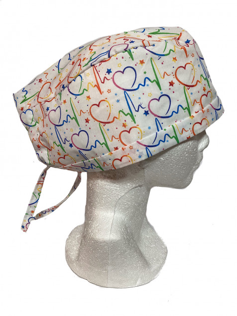 Gorro Medico Quirurgico Quirofano Estampado Signos Vitales