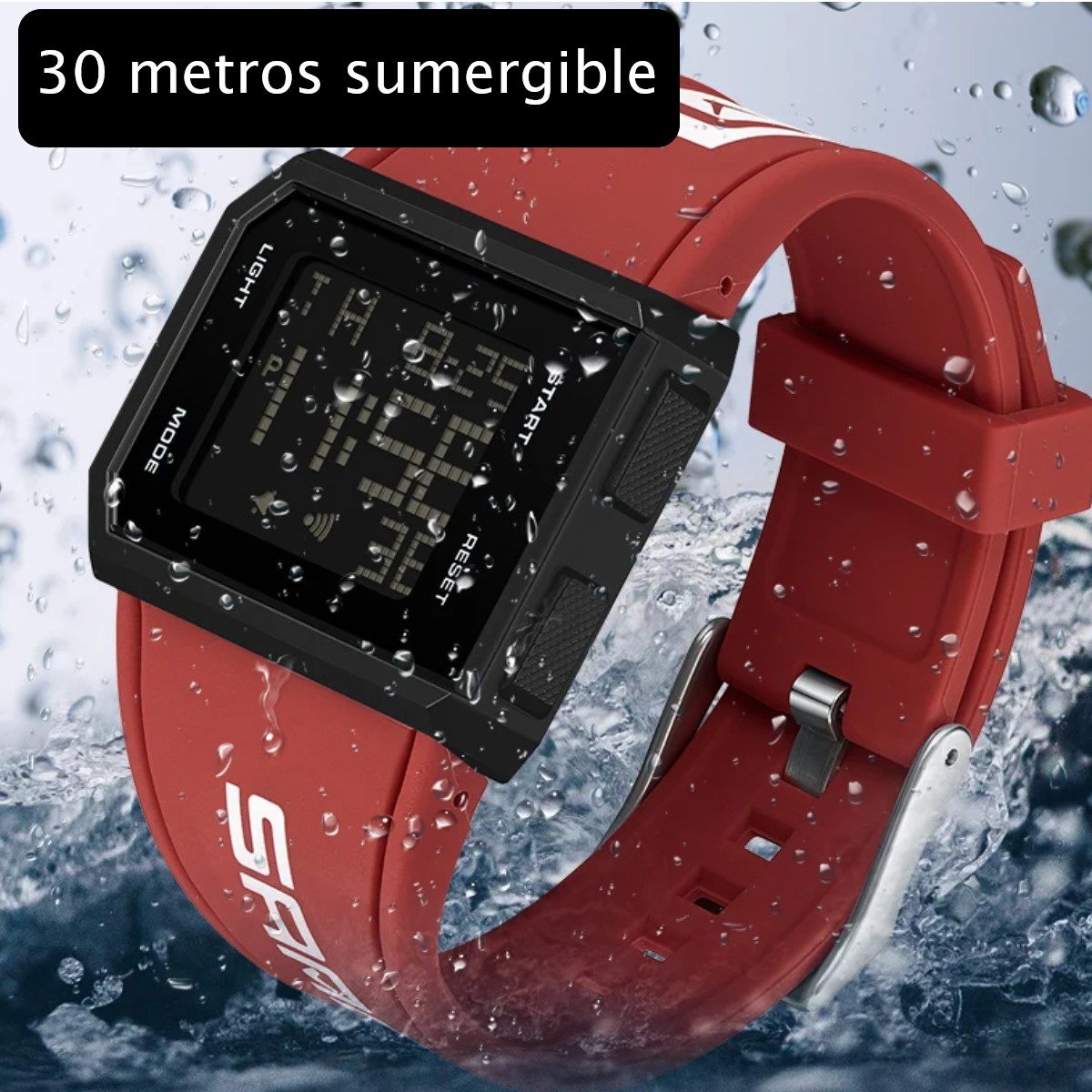 Reloj Digital azul cronógrafo deportivo pulsera electrónica resistente ...