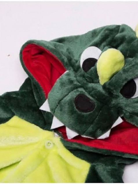 Pijama dinosaurio verde adulto e infantil - - LolaPay