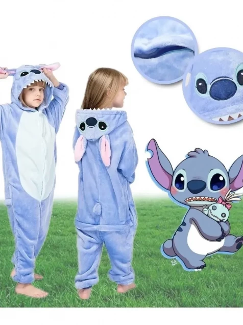 Kigurumi Mameluco Pijama Stitch Infantil Tallas 4 6 8