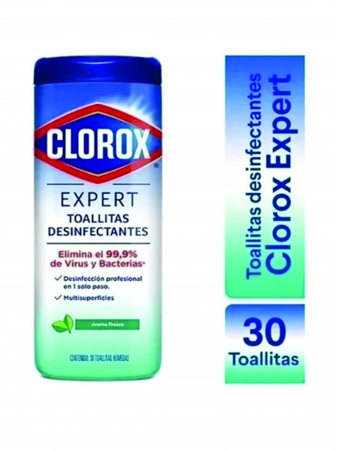 Toallitas Desinfectantes Clorox Expert Fresco 30 un.