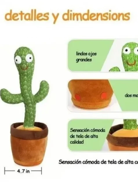 Cactus Bailarín Canta Repite + ENVÍO GRÁTIS ✈