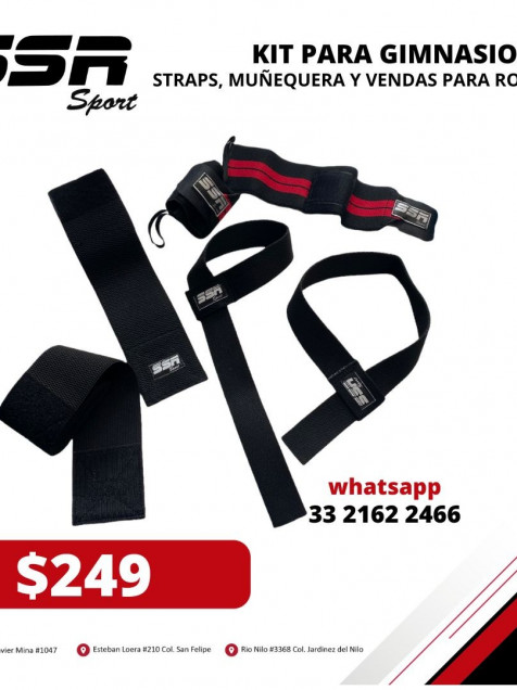 Par De Straps Con Muñequera Gym SSR SPORT