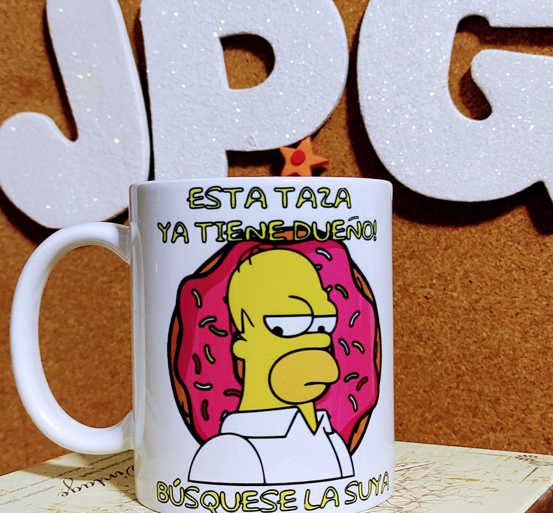 Taza Personalizada De Homero Simpson ¡no Toque Mi Taza Creatividad Lolapay 