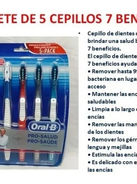 Cepillos Dentales Oral-B Suave Advanced 7 Beneficios x 5 und