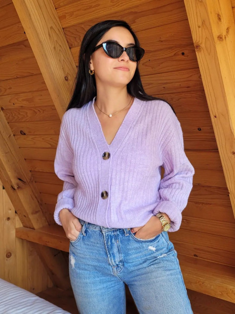 Sueter lila mujer clearance