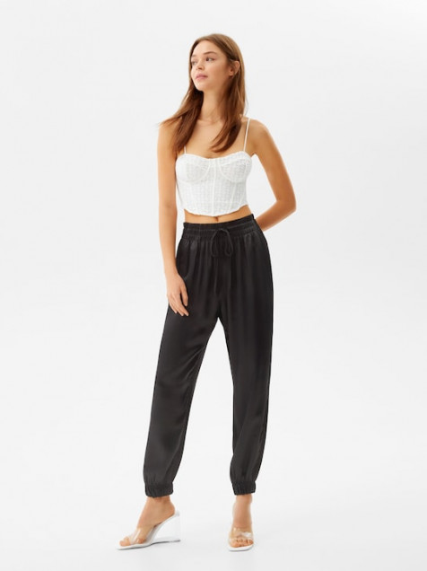 Jogger satinado on sale